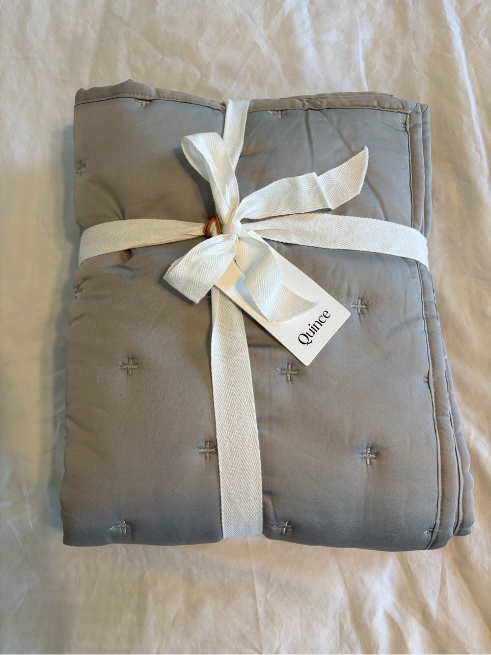 Bamboo Dream Quilted Sham Set - Standard Size - Light Gray